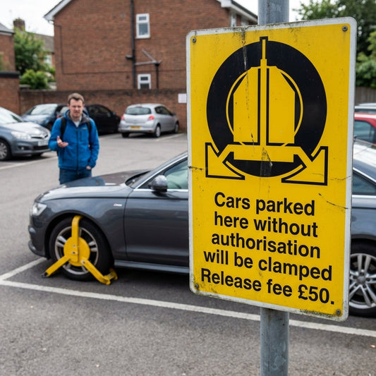 Parking Restriction Sign – 1mm Rigid Plastic – Durable & Weather Resistant – Indoor/Outdoor Use