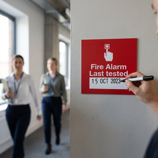 Fire Alarm Testing Signs – Indoor/Outdoor Use