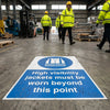High Visibility Jacket Floor Graphic – 400mm x 600mm – Polycarbonate – Industrial Use