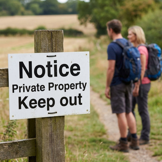 Private Property Keep Out Sign – 400mm x 300mm – Rigid Plastic – Indoor/Outdoor