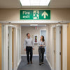 Fire Exit Sign – Arrow Ahead with Running Man – Indoor Safety