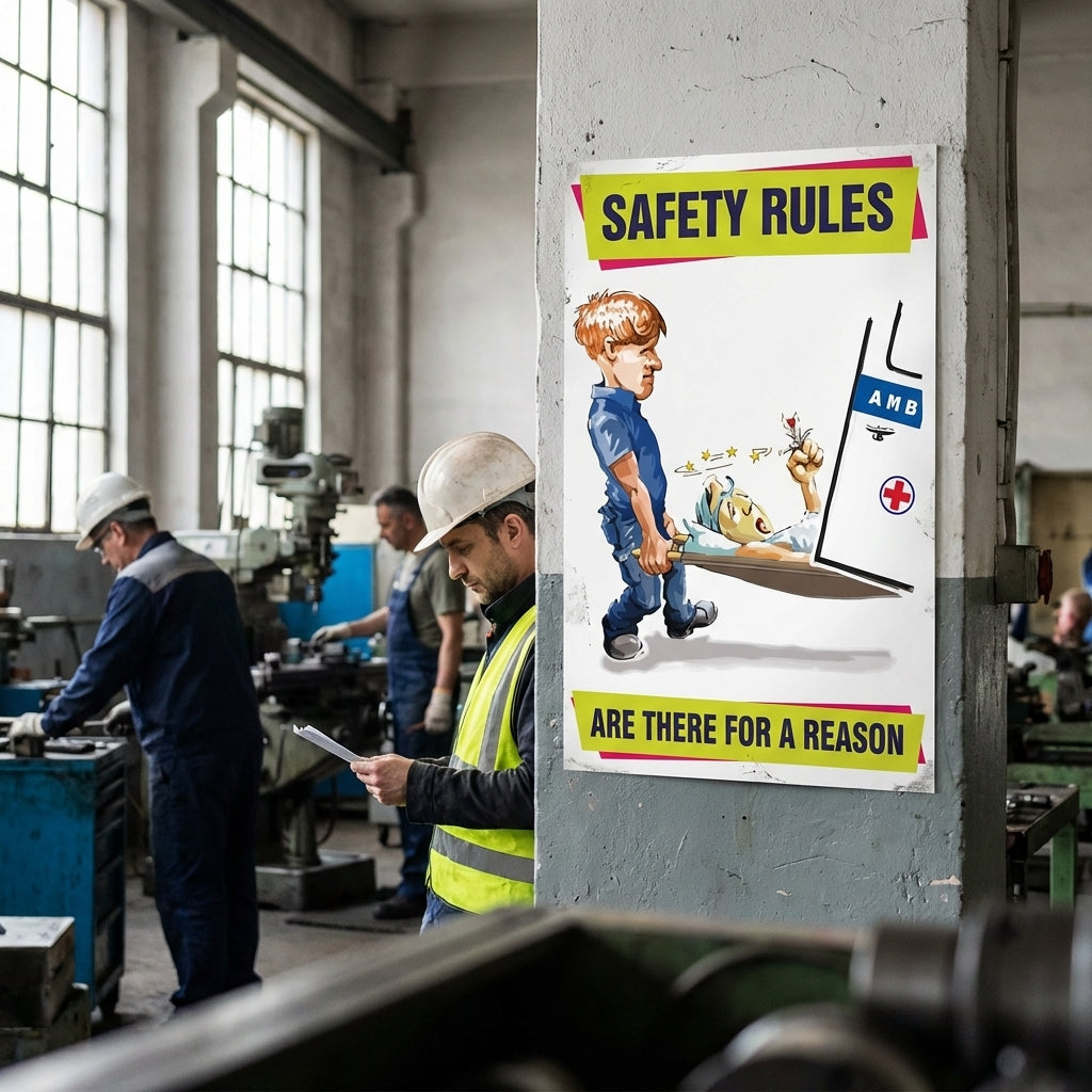 Safety Poster – Safety Rules Are There for a Reason – 510mm x 760mm – Synthetic Paper – Indoor/Outdoor