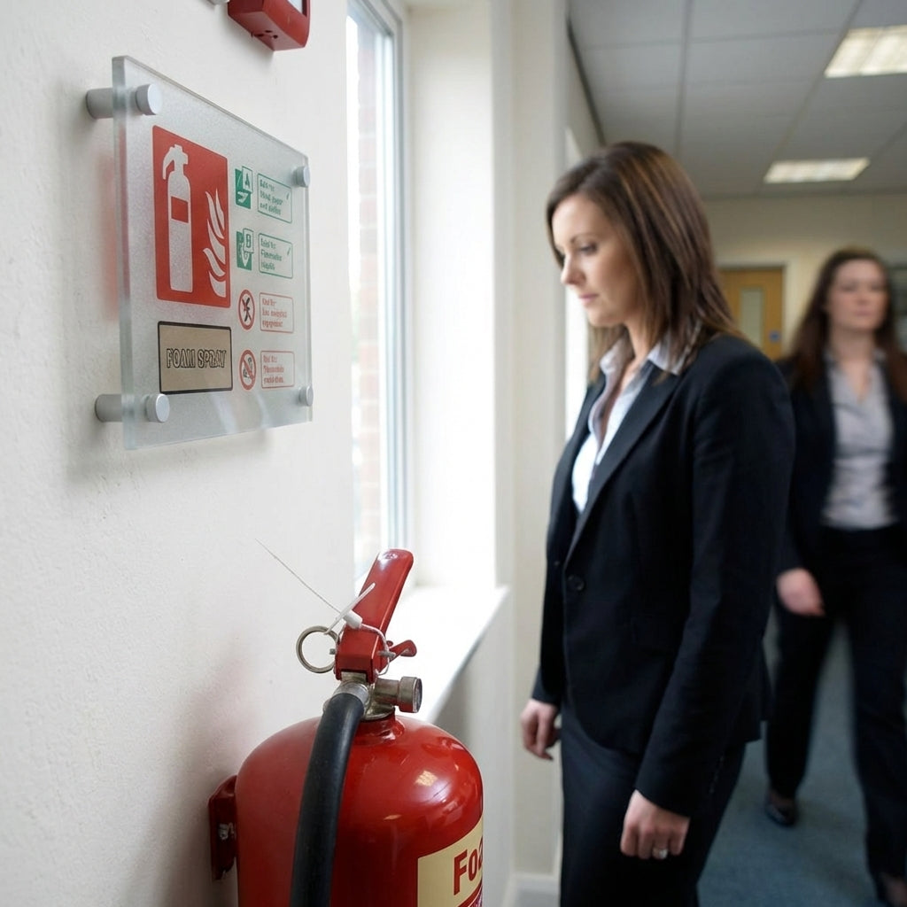 CO2 Visual Impact Signs – With Stand Off Locators – Safety Use