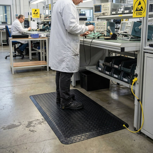 Anti-Static Workstation Matting – 14mm Thick – Industrial Grade – Workplace Safety