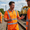 High Visibility Polo Shirts – Orange – 100% Polyester – Rail & Industrial Use