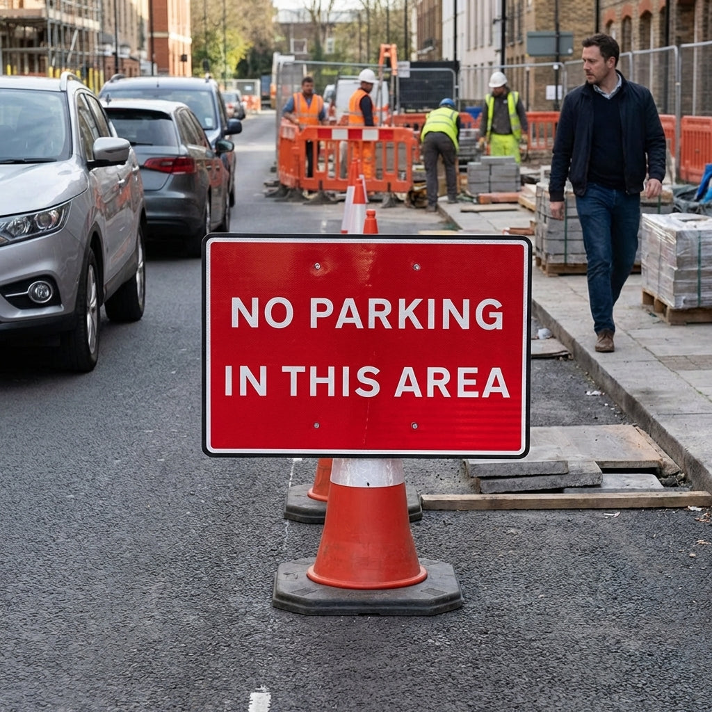 No Parking Traffic Sign – 600mm x 450mm – Polypropylene – Outdoor Use