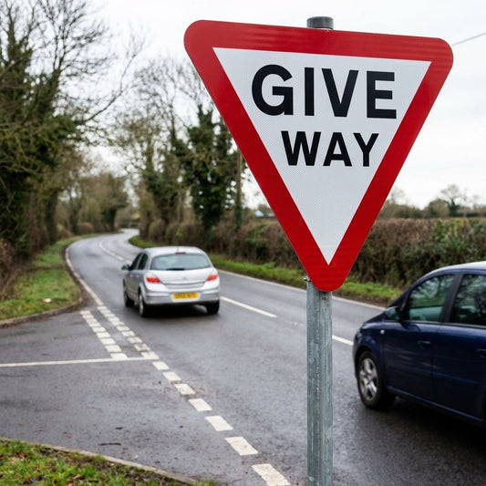 Give Way Reflective Traffic Sign – 600mm Triangle – 3mm Aluminium Composite – Outdoor Use (Class RA1)