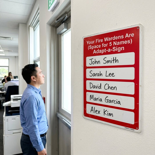 Fire Warden Sign – 215mm x 310mm – 3mm PVC – Indoor Use
