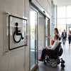 Disabled Symbol Sign – 200mm x 200mm – Clear Acrylic – Indoor/Outdoor