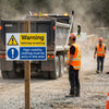 Warning Vehicles Reversing High Visibility Clothing Must Be Worn Safety Signs – 1mm Rigid Plastic & Self-Adhesive Vinyl – Indoor/Outdoor Use