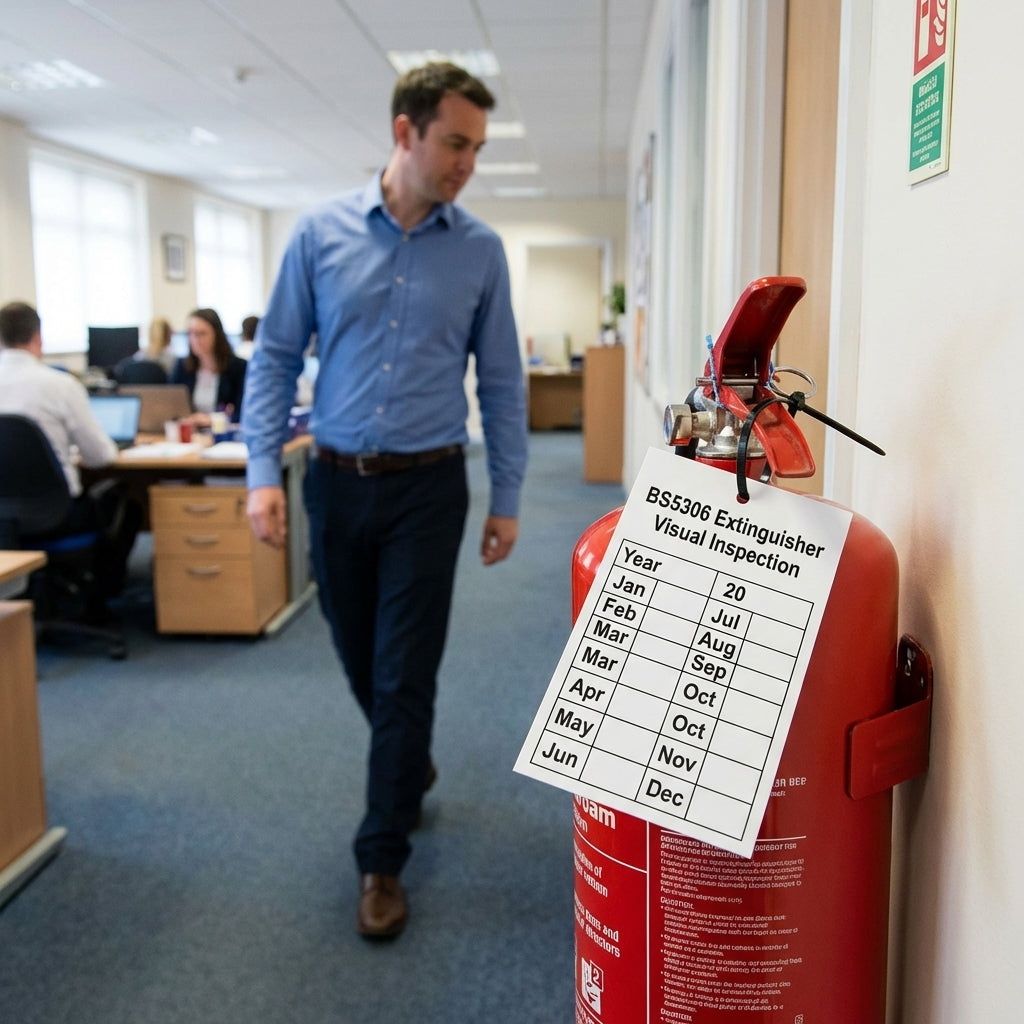 Fire Extinguisher Inspection Tags – 50mm x 80mm – Matt PVC – Industrial Use