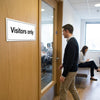 Visitors Only Sign – 1mm Rigid Plastic – Indoor/Outdoor