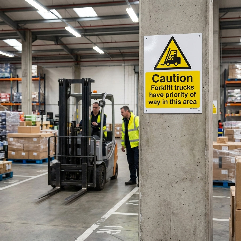 Caution Safety Sign – Rigid Plastic & Vinyl – Indoor/Outdoor Use