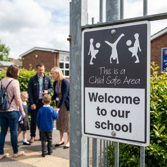 Child Safety Area Sign – 400mm x 600mm – Rigid Plastic – Indoor/Outdoor Use