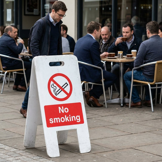 No Smoking Sign – 300mm x 600mm – Fluted Polypropylene – Indoor/Outdoor Use