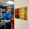 Brass CO2 Extinguisher ID Sign – 200mm x 150mm – Polished Brass – Indoor Use