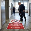 No Entry Floor Graphic – 400mm x 600mm – Polycarbonate – Industrial Use