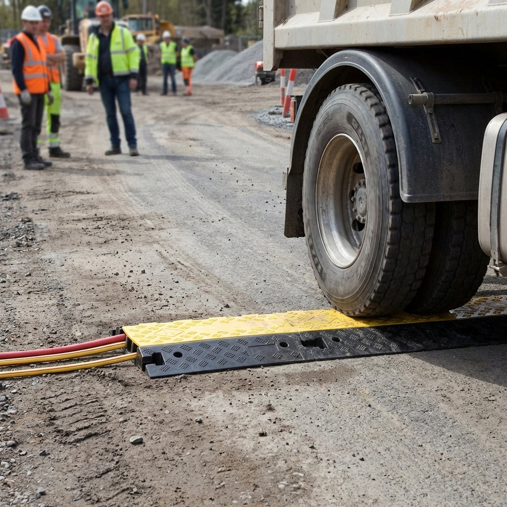 Heavy Duty Cable & Hose Ramp – 75mm High x 600mm x 960mm – Industrial Use