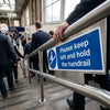 Keep Left & Hold Handrail Sign – 1mm Rigid Plastic – Indoor/Outdoor Use