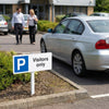 Visitors Only Parking Verge Sign – 450mm x 150mm – 2mm Aluminium – Outdoor Use
