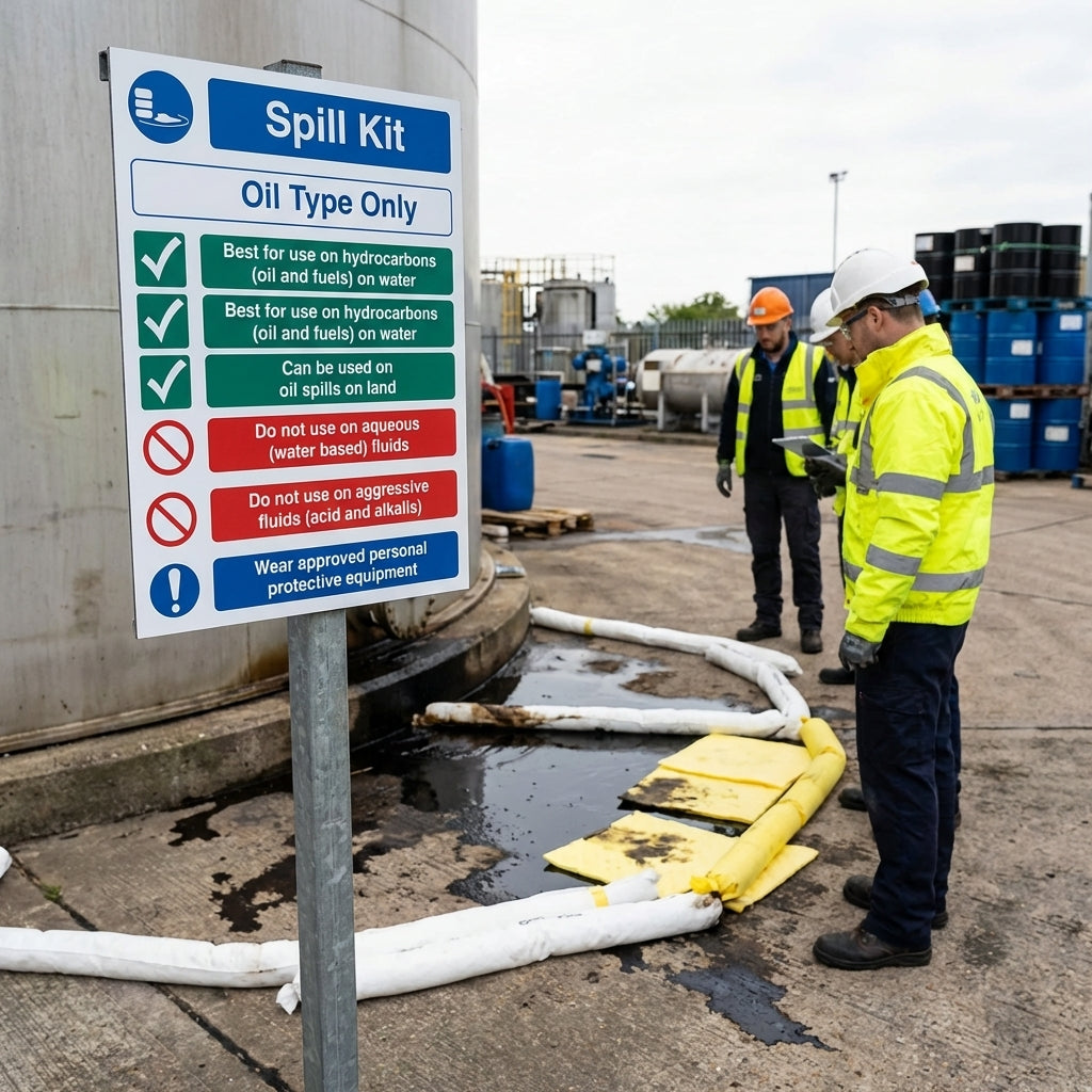 Spill Kit Signs – Oil Type Only – Industrial Use