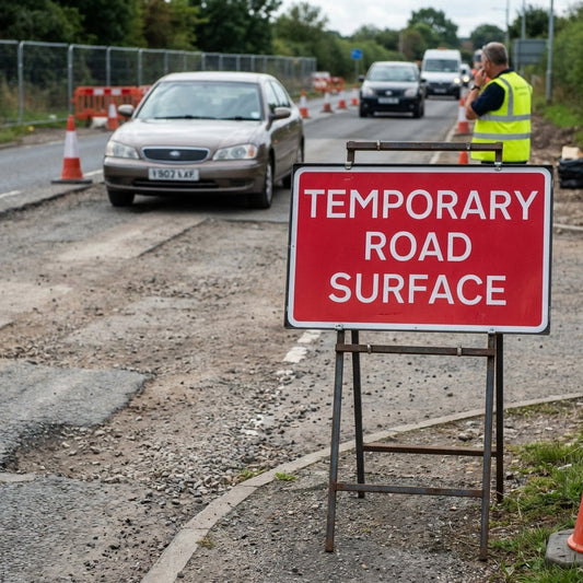 Temporary Road Traffic Sign – 600mm x 450mm – Reflective Zintec – Temporary Management