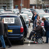 Disabled Access Vehicle Sign – 200mm x 150mm – Self Adhesive Vinyl – Indoor/Outdoor Use