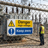High Voltage Warning Sign – 1mm Rigid Plastic – Indoor/Outdoor Use