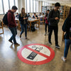No Mobile Phones Symbol Floor Graphic – 400mm Diameter – Polycarbonate – Industrial Use