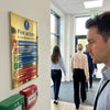 Polished Brass Fire Action Notice – 150mm x 200mm – Safety Symbols – Indoor Use