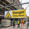 Danger Falling Objects Banner – 1270mm x 610mm – PVC with Eyelets – Indoor/Outdoor