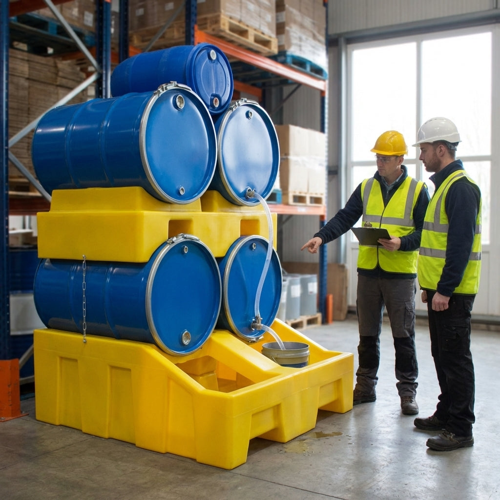 Drum Racking System – 4 Drum – Industrial Grade – Warehouse Use