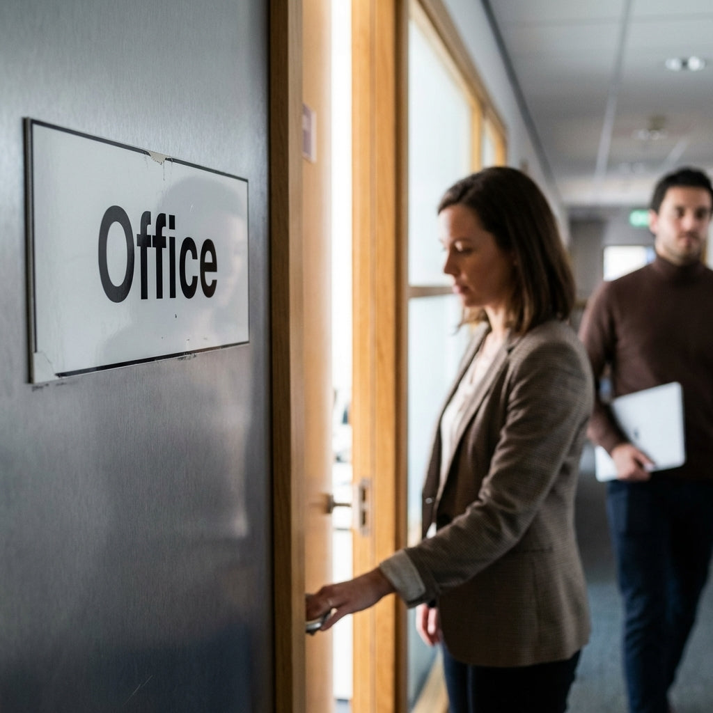 Office Signs – 1mm Rigid Plastic & Self-Adhesive Vinyl – Indoor/Outdoor