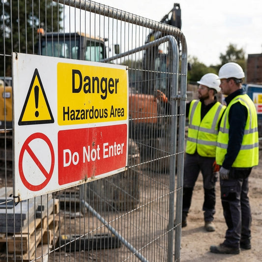 Danger Hazardous Area Sign – 1mm Rigid Plastic – Indoor/Outdoor Use
