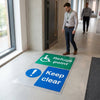 Refuge Point - Keep Clear Floor Graphic Safety Sign – 400mm x 600mm – Polycarbonate – Industrial Use