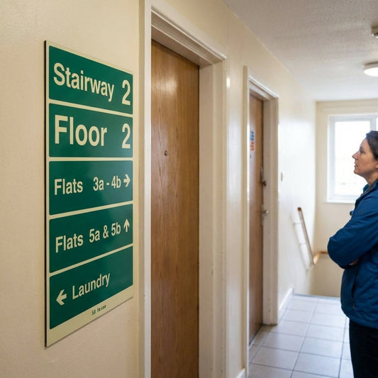 Multi-Message Wayfinding Signs – 450mm x 740mm – Glow-in-the-Dark – Emergency Use