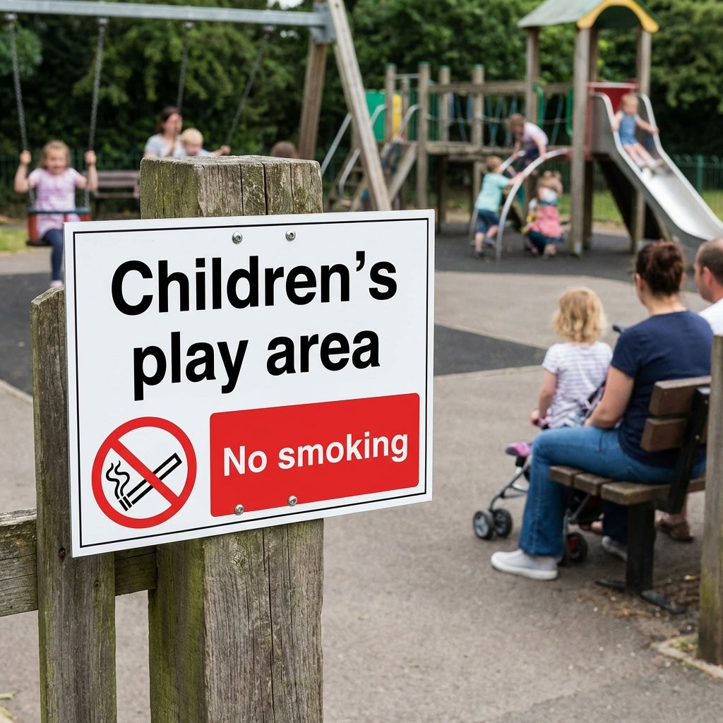 Children's No Smoking Signs – 1mm Rigid Plastic – Indoor/Outdoor Use