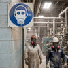 Respirator Symbol Signs – 1mm Rigid Plastic – Indoor/Outdoor Use
