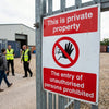 Private Property Safety Sign – 600mm x 450mm – Rigid Plastic – Indoor/Outdoor Use
