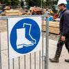 Safety Boots Symbol Labels – 50mm x 50mm – Self Adhesive Vinyl – Indoor Use