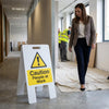 Caution People at Work Sign – 300mm x 600mm – Fluted Polypropylene – Indoor/Outdoor