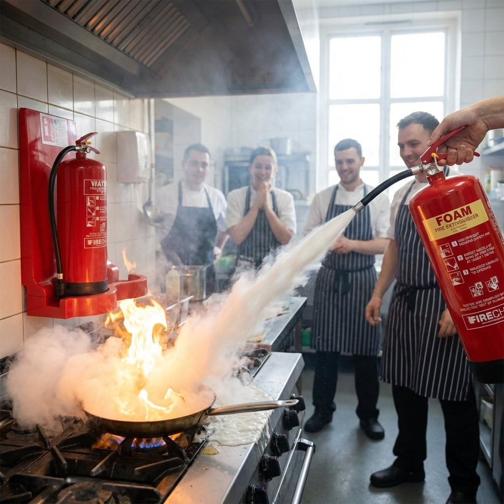 Fire Extinguisher Bundle – Red – High-Impact Polypropylene – Commercial Use