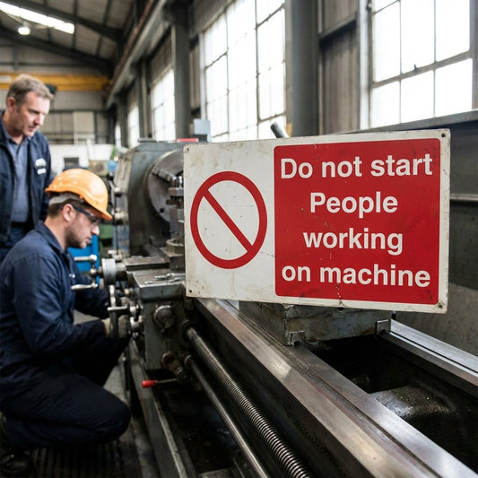 Do Not Start People Working on Machine Safety Signs – 1mm Rigid Plastic – Indoor/Outdoor Use