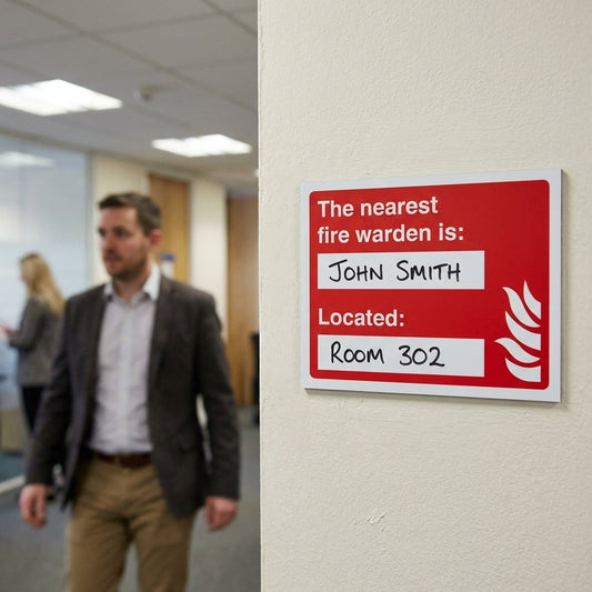 Fire Warden Location Sign – Safety Notification – Indoor Use