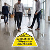Caution Slippery Surface Floor Graphic – 400mm x 600mm – Polycarbonate – Industrial Use