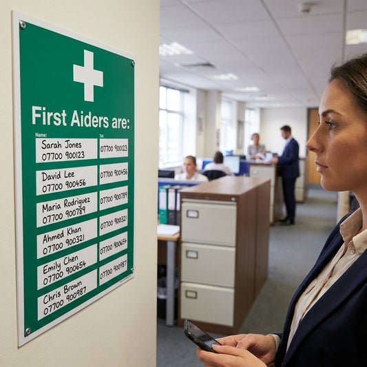 First Aid Sign – 215mm x 310mm – 3mm PVC – Indoor/Outdoor Use