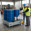 Steel Spill Pallets – 4 Drum – Galvanised Steel – Industrial Use