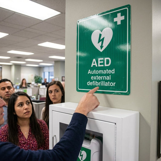 Automated External Defibrillator Safety Signs – Indoor/Outdoor Use