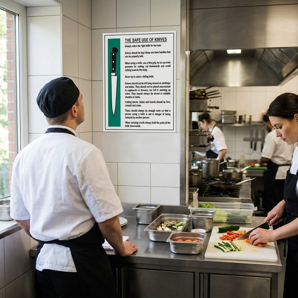 Safety Signs – Safe Use of Knives – Industrial Grade – Workplace