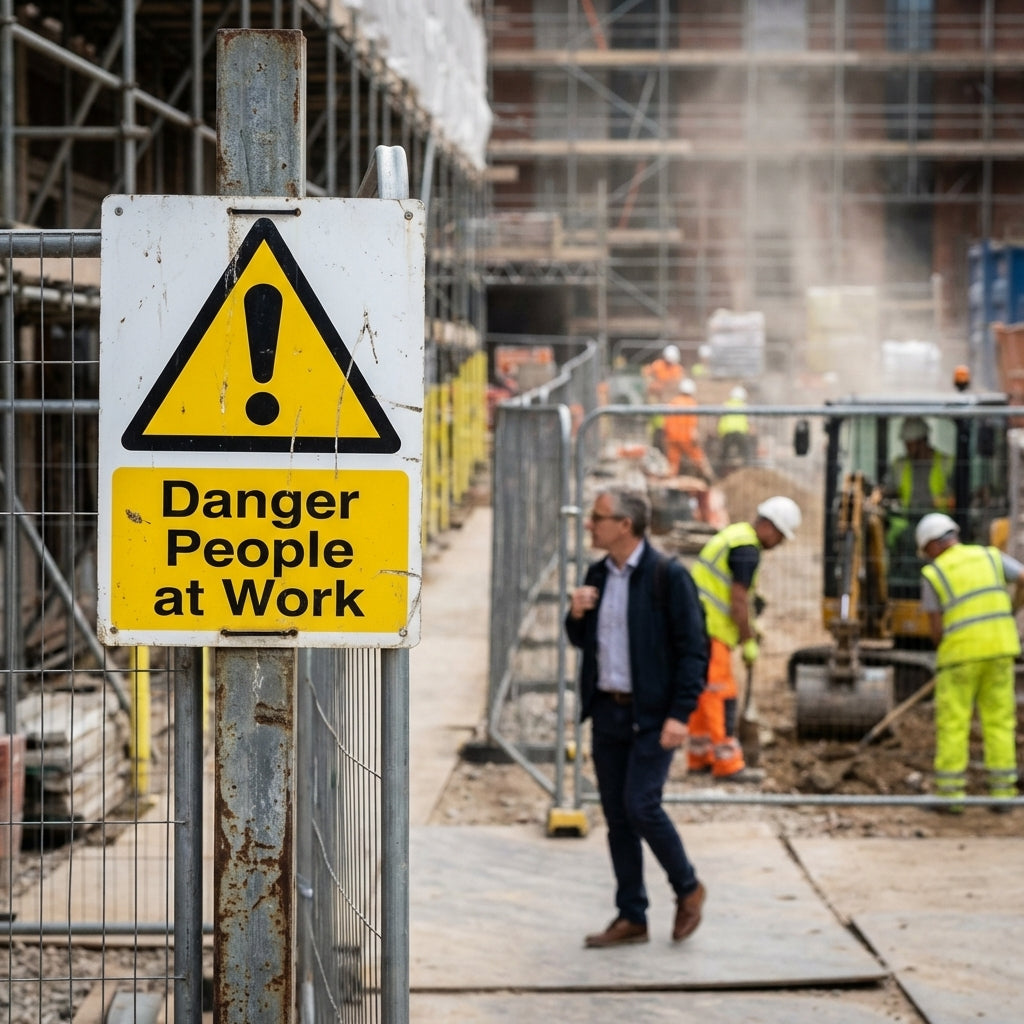 Danger People at Work Safety Signs – 1mm Rigid Plastic – Indoor/Outdoor Use